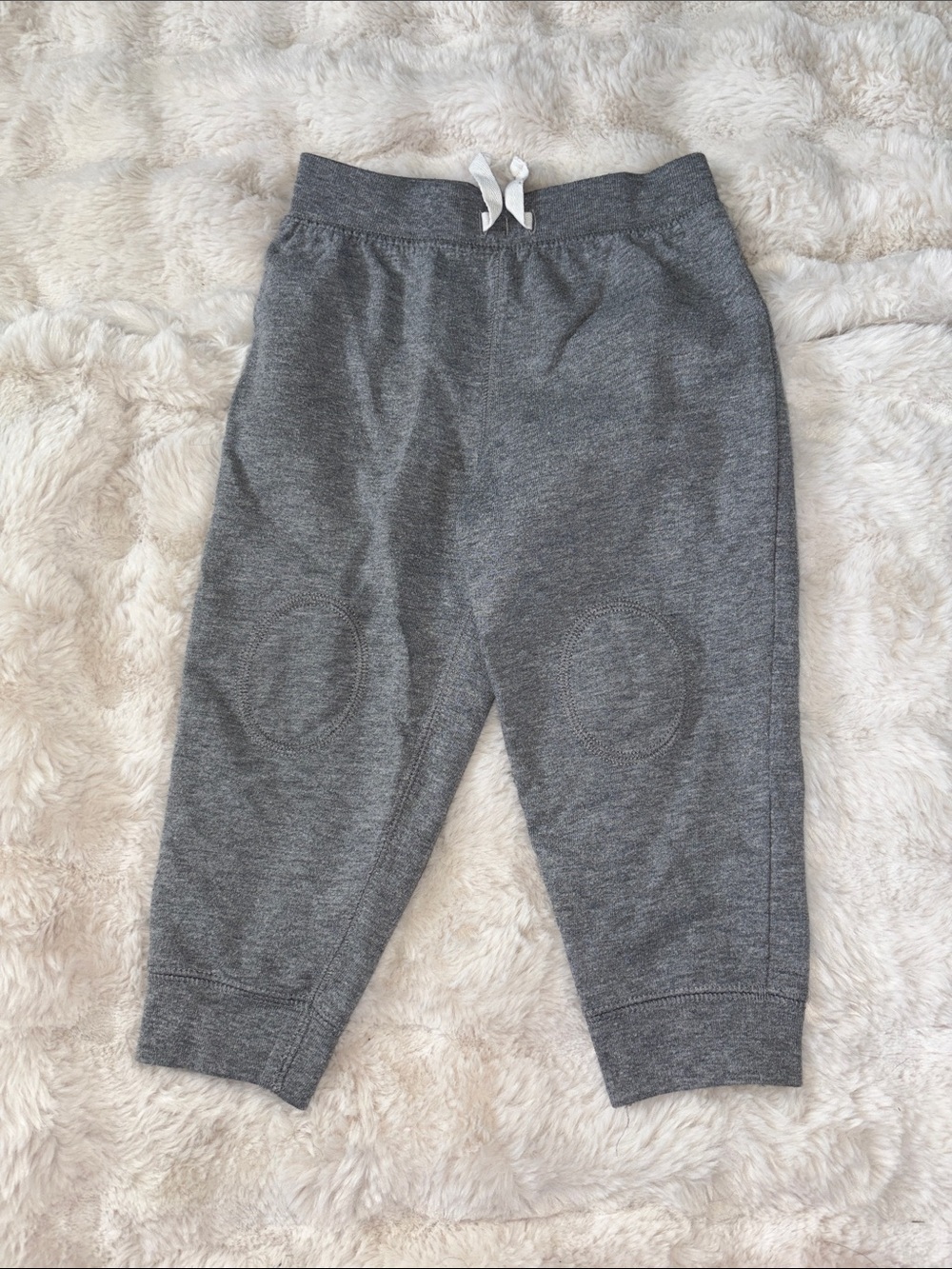 Kids Gray Jogger Pants with Knee Patches